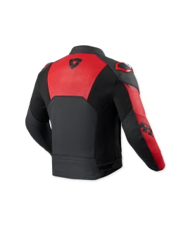 Kurtka motocyklowa skórzana REV’IT! Argon 3 czarno-fluo czerwona
