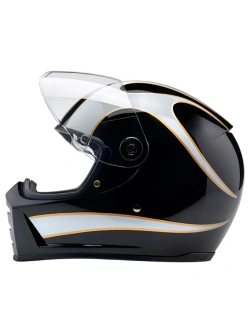 Kask integralny Biltwell Lane Splitter Flames czarno-biały