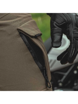 Spodnie motocyklowe tekstylne Modeka Lucano brązowo-czarne