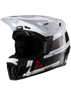 Kask enduro Leatt Moto 9.5 Carbon biało-czarny