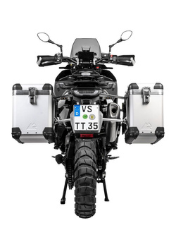 Zestaw: kufry boczne srebrne "And-S" Zega Pro + stelaże srebrne Touratech Husqvarna Norden 901/ Expedition, KTM Adventure 890/ R/ 790/ R (38+45L)