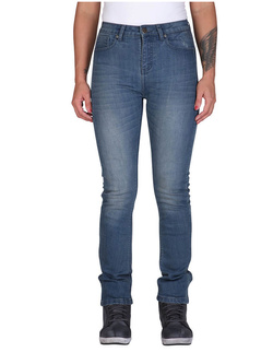Jeansy motocyklowe damskie Modeka Tabera jasno niebieskie sprane