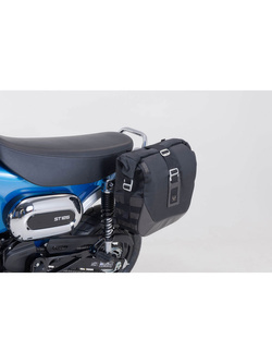 Zestaw: sakwa boczna Legend Gear LC2 + stelaż SLC SW-Motech Honda ST 125 Dax (23-) czarno-brązowa [poj.: 13.5 l; na lewą stronę]