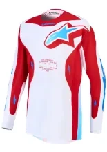 Bluza cross Alpinestars MX Racer Hunt biało-czerwono-niebieska