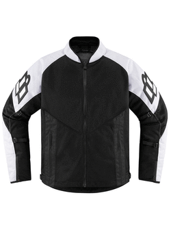 Kurtka motocyklowa tekstylna Icon Mesh AF biało-czarna