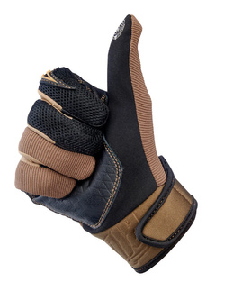 Rękawice cross Biltwell Baja brązowo-czarne