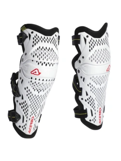 Nakolanniki motocyklowe Acerbis Impact Pro biało-czerwone