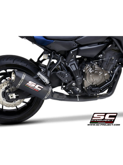 Pełny układ wydechowy 2-1, SC-Project SC1-S Carbon, Czarny kolektor - Yamaha Tracer 700 [20], Tracer 7 / GT [21]