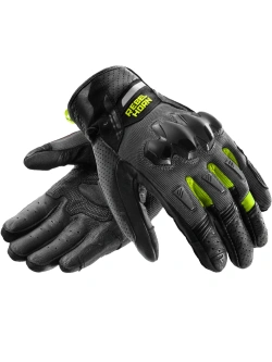 Rękawice motocyklowe Rebelhorn Defender czarno-szare-fluo