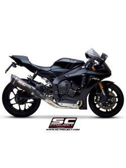 Tłumik SC-Project SC1-R Carbon / Titanium 350mm, Bez katalizatora (Slip on) - Yamaha YZF R1 / R1M [15-16]