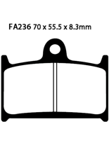 Klocki hamulcowe EBC FA236HH 70 x 55.5 x 8.3mm NA PRZÓD