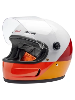 Kask integralny Biltwell Gringo SV biało-pomarańczowo-żółty