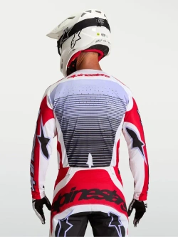 Bluza cross Alpinestars MX Techstar Maven biało-czerwono-fioletowa