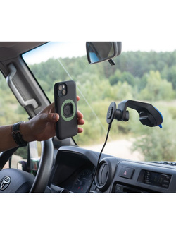 Zestaw do samochodu: etui na telefon iPhone 15 Pro Max + mocowanie Quad Lock