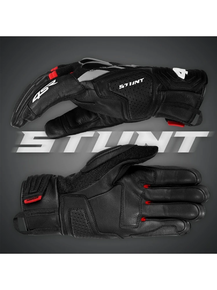 Rękawice motocyklowe 4SR Stunt czerwone