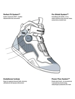 Buty motocyklowe Rebelhorn Spark 3 czarne-fluo