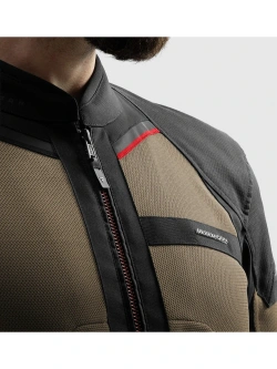 Kurtka motocyklowa tekstylna Rebelhorn Scandal 3 brązowo-czarno-czerwona