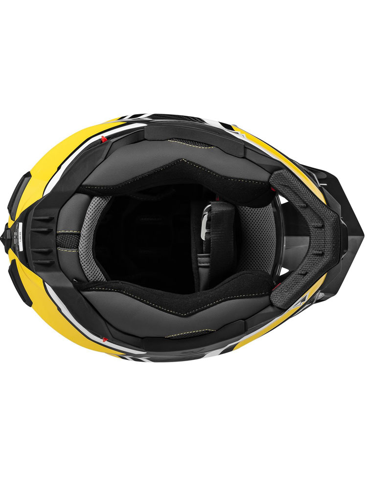 Kask adventure Touratech Aventuro Pro Carbon czarno-biało-zółty