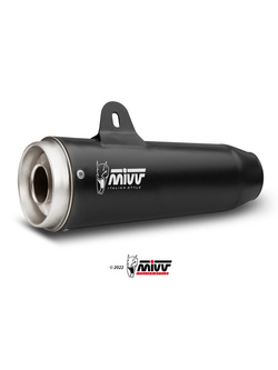 Tłumiki motocyklowe Slip-On (GHIBLI) MIVV do Moto Guzzi V9 Bobber / Roamer (16-20) czarne
