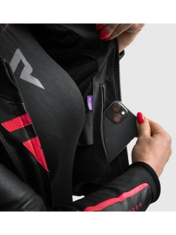 Kurtka motocyklowa damska skórzana Rebelhorn Diva ST czarno-różowa