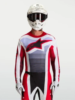 Bluza cross Alpinestars MX Techstar Maven biało-czerwono-fioletowa