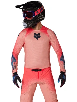 Bluza enduro Fox Flexair Vision Le Peach różowo-niebieska