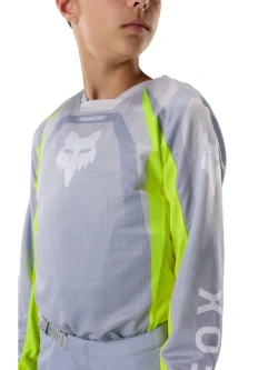Bluza enduro dziecięca Fox 180 Frame szara-fluo