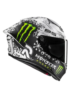 Kask integralny HJC RPHA 1 V2 Carbon Quartararo Snow Diablo Replica czarno-biały