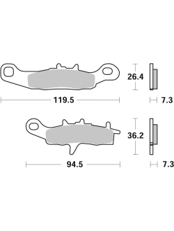 Klocki hamulcowe Brembo SD Kawasaki KX 100 (13-20) [na przód, kpl. na 1 tarczę]
