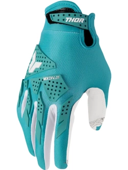 Rękawice cross damskie Thor Launchmode XP biało-niebieskie