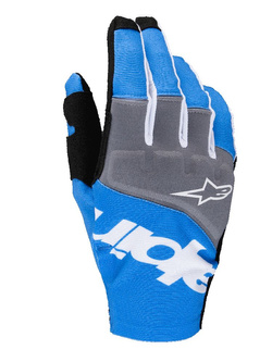 Rękawice cross Alpinestars MX Techstar czarno-niebieskie