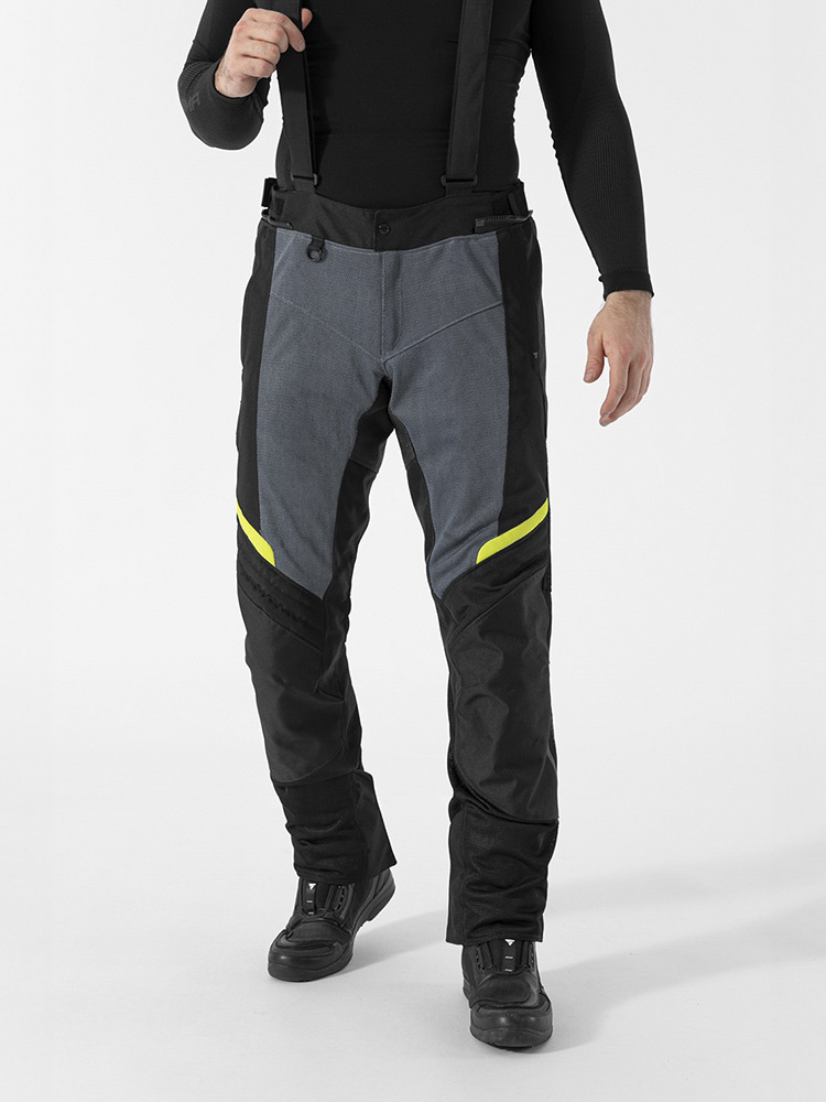 Spodnie motocyklowe tekstylne Shima Rush 2.0 Vent czarno-szare-fluo