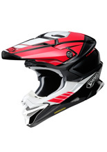Kask enduro Shoei VFX-WR 06 Jammer TC-1 czarno-biało-czerwony