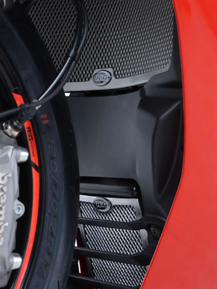 Osłona chłodnicy R&G aluminiowa do Ducati Supersport (S) '17-'20 & Supersport 950 S (21-) czarna