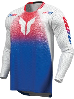Bluza enduro Thor Launchmode Air biało-niebiesko-czerwona
