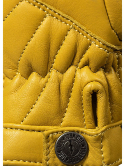 Rękawice motocyklowe skórzane John Doe Durango żółto-zielone