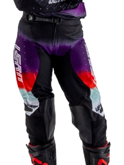 Spodnie cross damskie Leatt Moto 4.5 Sunburn czarno-czerwono-fioletowe