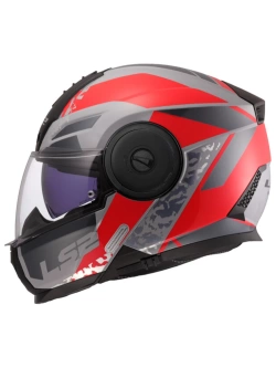 Kask szczękowy LS2 FF902 Scope II Oxyd czerwono-szaro-czarny 