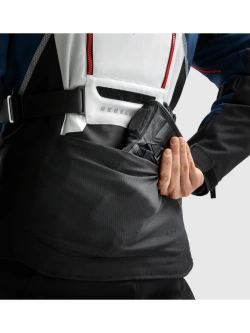 Kurtka motocyklowa tekstylna Rebelhorn Hardy 3.0 czarno-szaro-niebieska