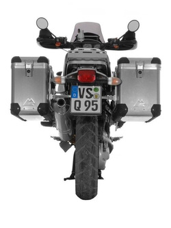 Zestaw: kufry boczne aluminiowe srebrne Zega Pro + stelaże srebrne Touratech BMW R1150GS/R1150GS Adventure/R1100GS/R850GS (38+45L)