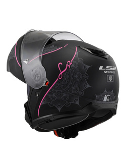 Kask szczękowy LS2 FF908 Strobe II Lux czarno-różowy matowy