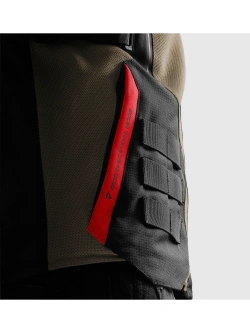 Kurtka motocyklowa tekstylna Rebelhorn Scandal 3 brązowo-czarno-czerwona