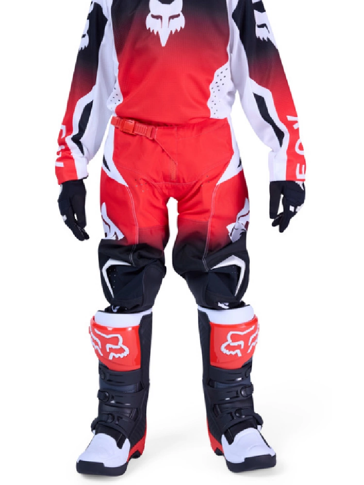Spodnie cross dziecięce Fox 180 Shield czarno-biało-czerwone