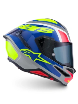 Kask integralny Alpinestars S-R7 Lumen srebrno-niebiesko-fluo