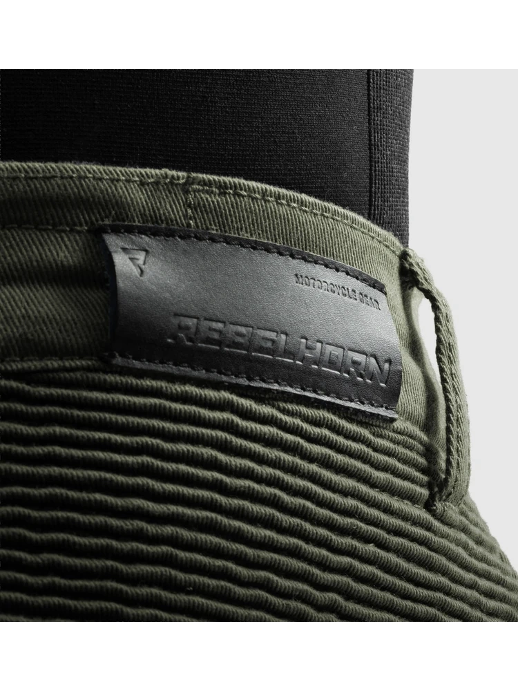 Jeansy motocyklowe Rebelhorn Faster zielone