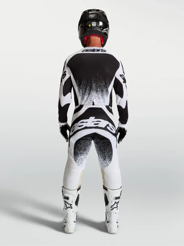 Spodnie cross Alpinestars MX Techstar Swan biało-czarne
