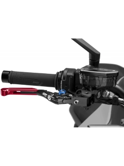 Regulowana dźwignia hamulca PUIG 4.0 Evo z zawiasem 90 stopni [przedłużenie czerwone]