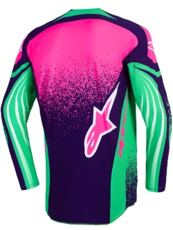 Bluza cross Alpinestars MX Techstar Nomur zielono-niebiesko-różowa