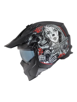 Kask szczękowy Premier Subverter DB 9 BM czarno-biało-czerwony