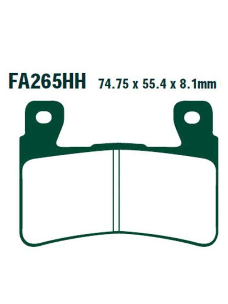 Klocki hamulcowe EBC EPFA265HH 74.75 x 55.4 x 8.1mm na przód